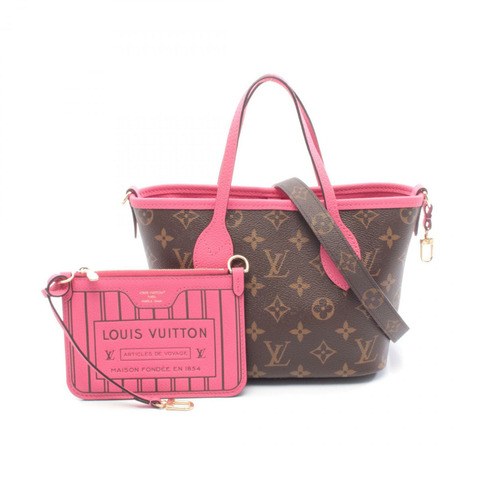 路易威登 Neverfull Inside Out BB 肩背手提包 M12106 Monogram 粉紅色 LV