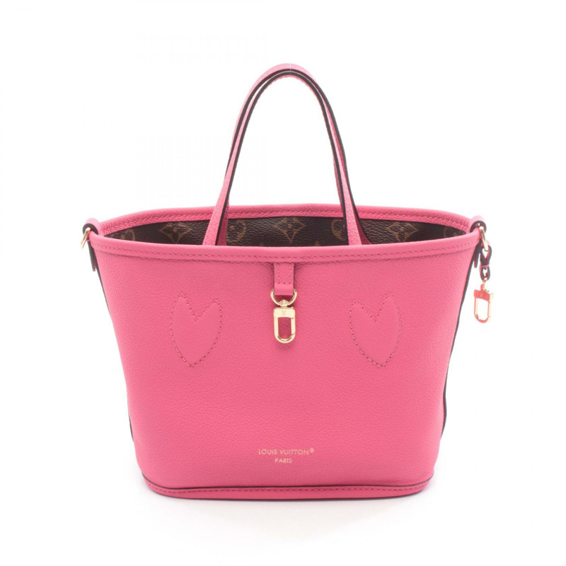 路易威登 Neverfull Inside Out BB 肩背手提包 M12106 Monogram 粉紅色 LV-4