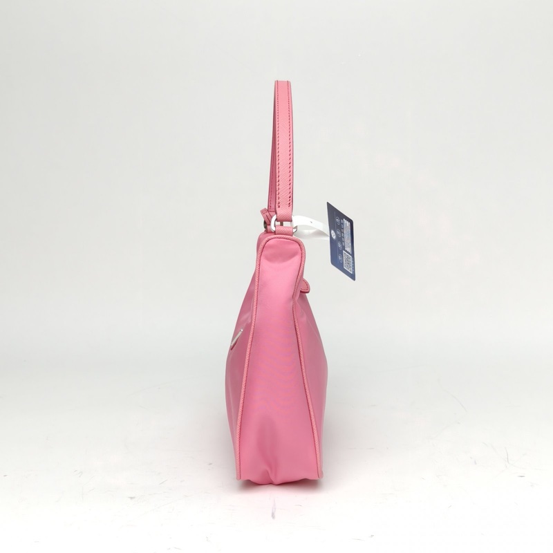 PRADA Hobo腋下包粉色尼龍粉扣肩背包-1