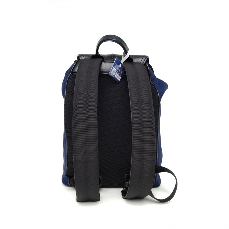 DIOR 藍黑皮革C帆布銀扣2018雙肩包/-2