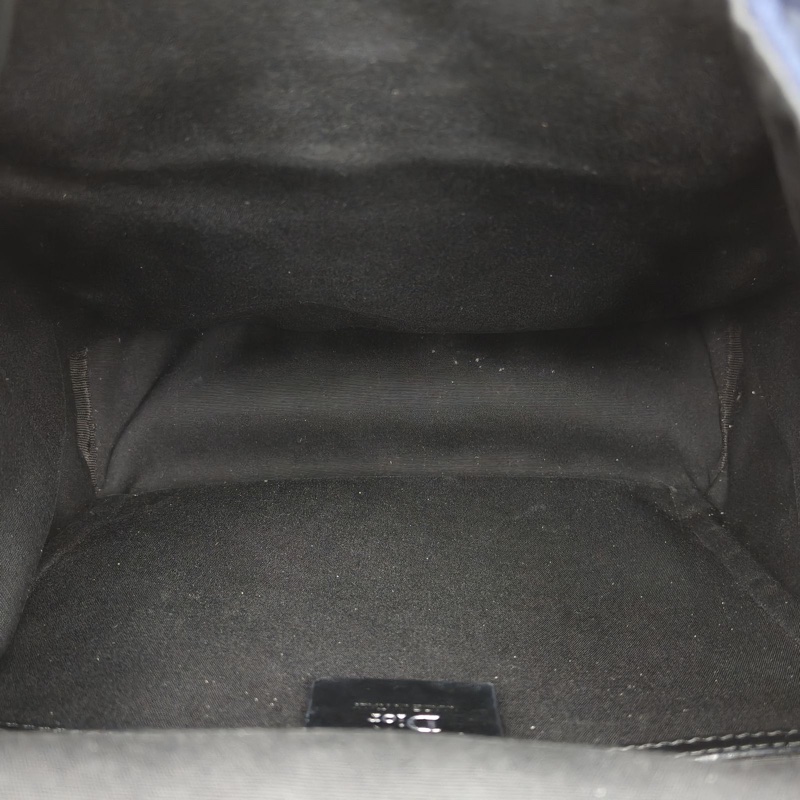 DIOR 藍黑皮革C帆布銀扣2018雙肩包/-5