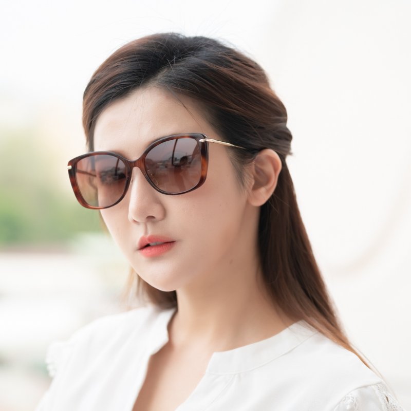 LONGCHAMP 太陽眼鏡(琥珀色)-6