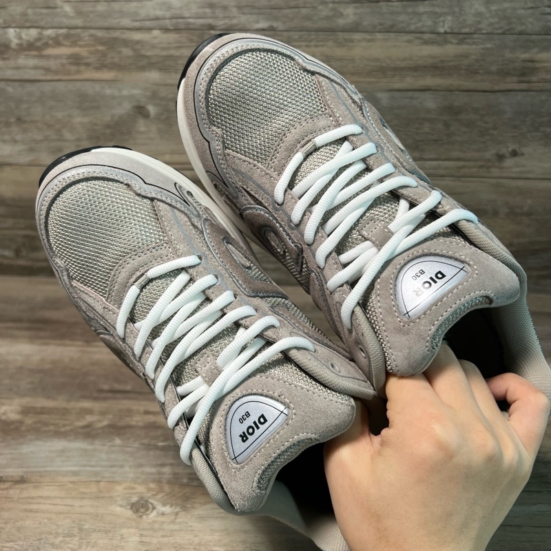 Dior 迪奧 B30 25年新款 運動休閒鞋 灰色 灰白 41碼-4