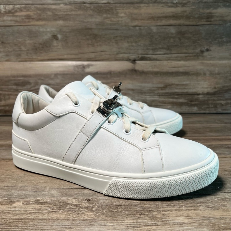 Hermes 愛馬仕 Day Kelly  小牛皮 銀扣 小白鞋 41碼-1