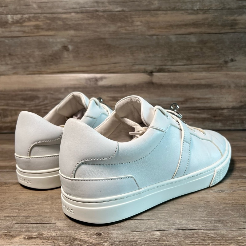 Hermes 愛馬仕 Day Kelly  小牛皮 銀扣 小白鞋 41碼-2