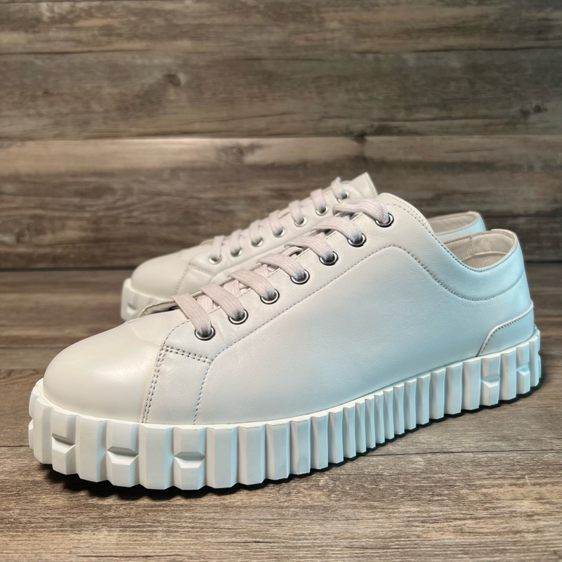 HERMES 愛馬仕 Cross 牛皮 白色 休閒板鞋 餅乾鞋 41碼-0