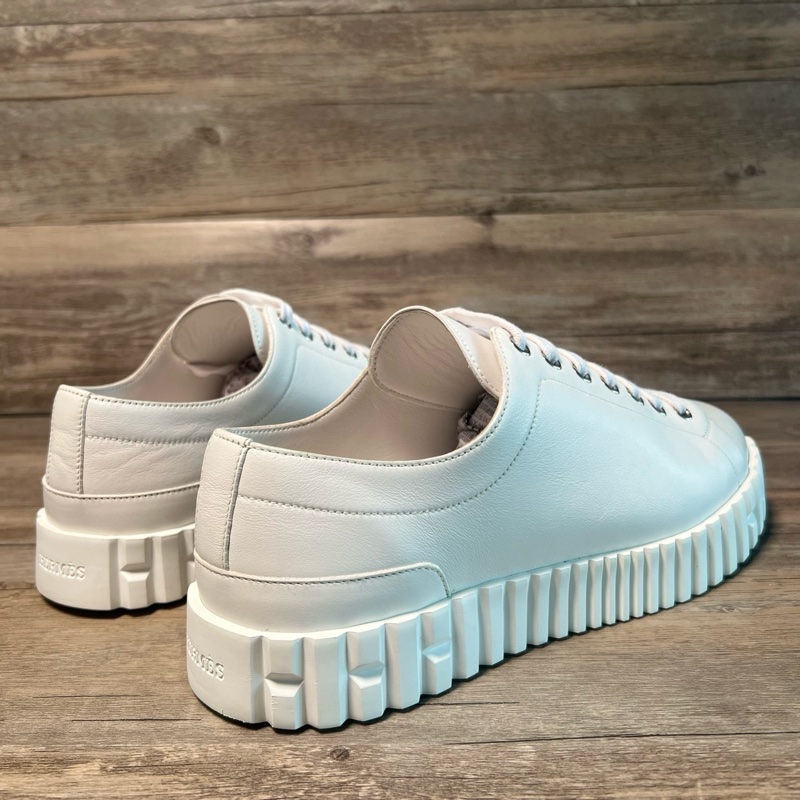 HERMES 愛馬仕 Cross 牛皮 白色 休閒板鞋 餅乾鞋 41碼-2