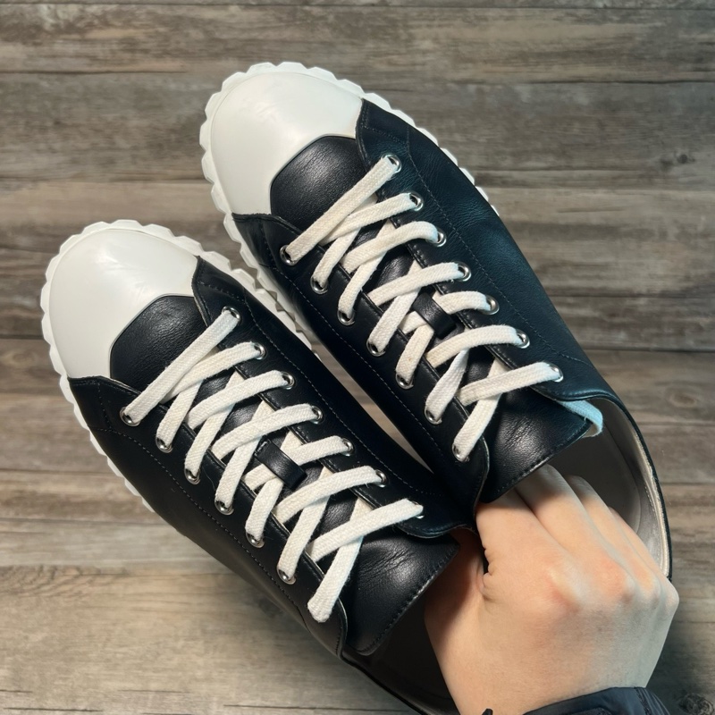 HERMES 愛馬仕 Cross 牛皮 黑白 休閒板鞋 餅乾鞋 41碼-4