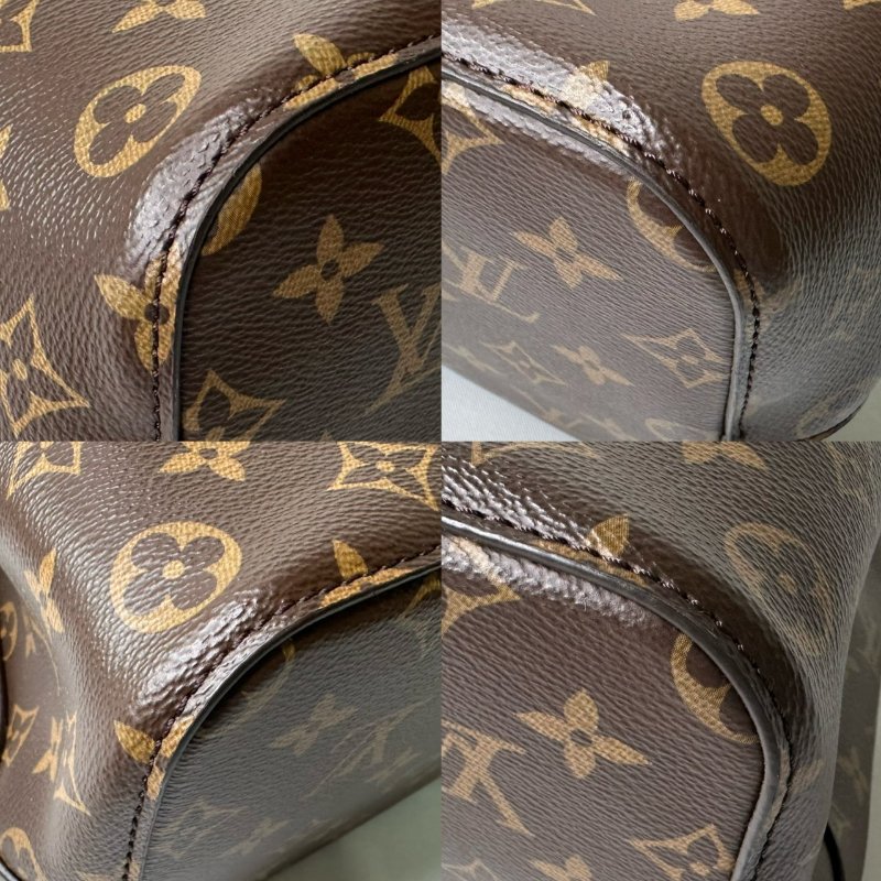 LV NeoNoe MM黑色老花水桶包-9