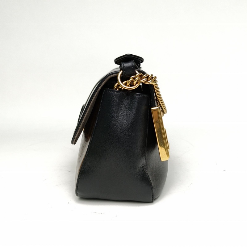 FENDI 老花牛皮PVC雙面法棍包鏈條包肩背包-1