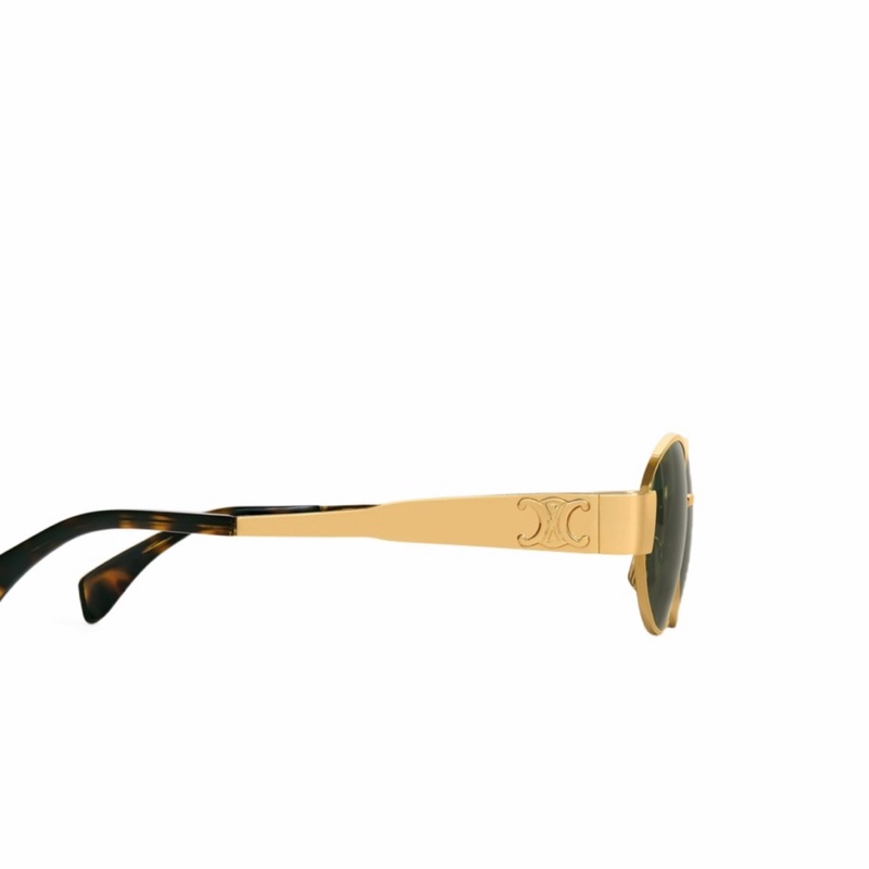 Celine 女士 Triomphe Metal 01金屬橢圓形太陽鏡54 均碼碼橋寬: 1.8cm; 鏡腿長: 13.5cm; 鏡片直徑: 5.4cm-6