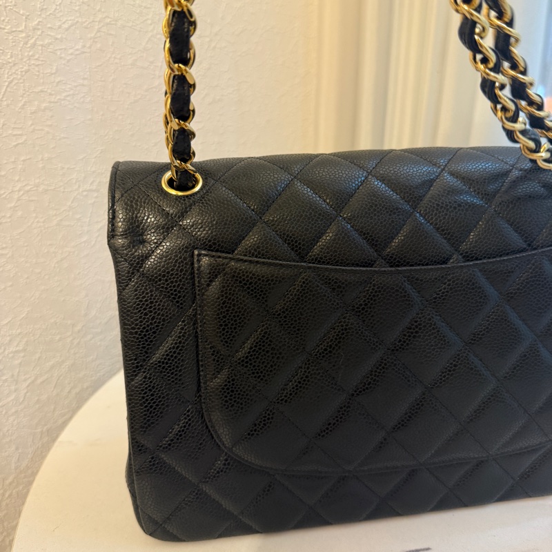 Chanel jumbo 黑金荔枝皮 沒看錯 晶片款 新款-8