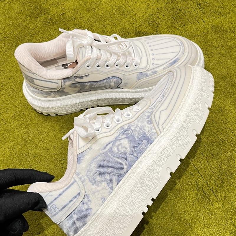 Dior迪奧 白色秀款動物園厚底休閒鞋 98新 37.5碼-4