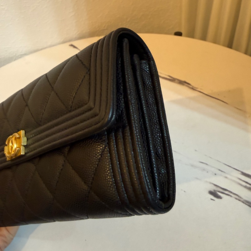 Chanel boy 長夾🩷🩷🩷金釦 盒子防塵套晶片-4