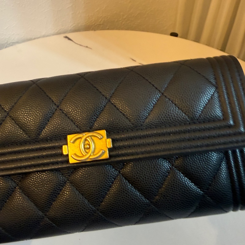 Chanel boy 長夾🩷🩷🩷金釦 盒子防塵套晶片-5