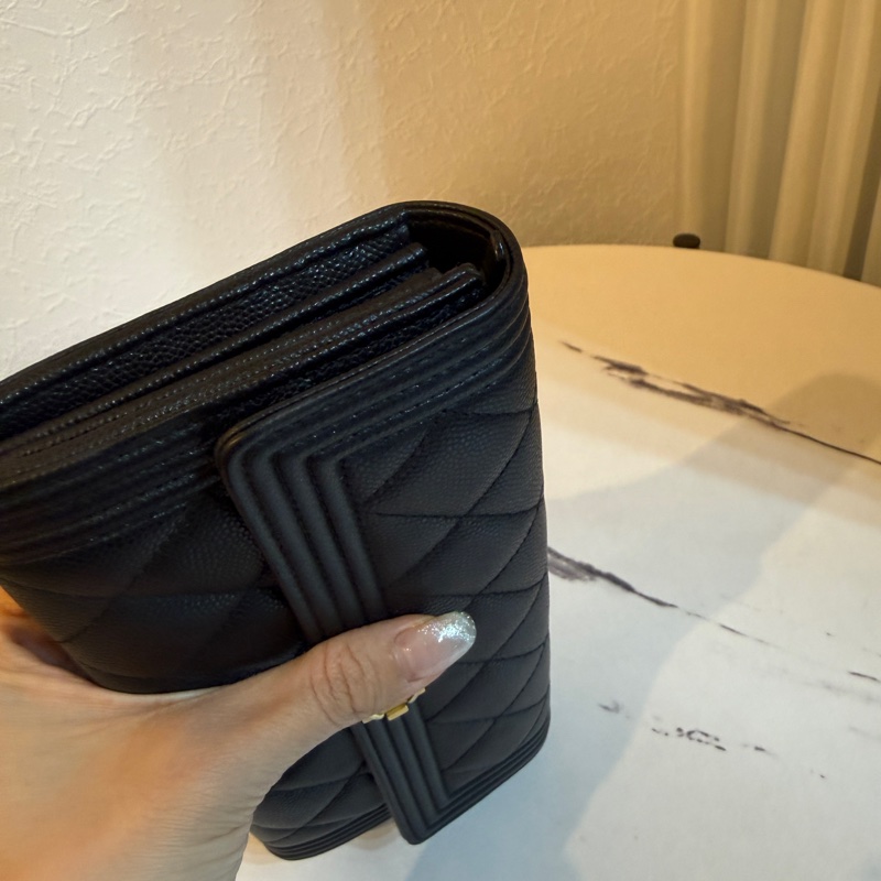 Chanel boy 長夾🩷🩷🩷金釦 盒子防塵套晶片-14