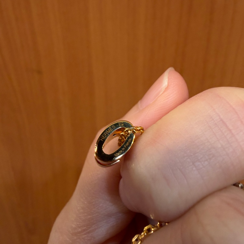 Hermes 粉琺瑯金鍊Mini Pop H項鍊-2