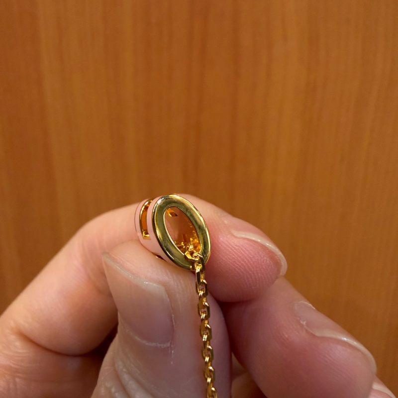 Hermes 粉琺瑯金鍊Mini Pop H項鍊-4