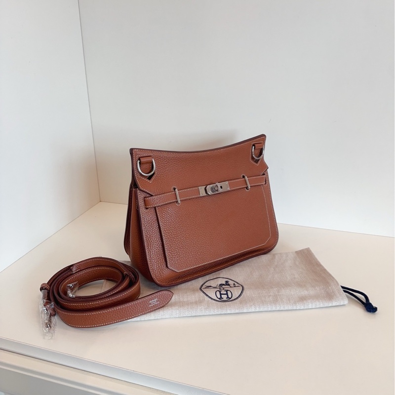 【98新🆕】Hermes 吉普賽Jypsiere28 金棕銀扣 單肩包-2