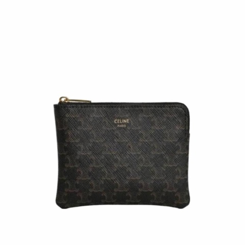 Celine 女士 TRIOMPHE CANVAS人造革零錢卡片包均碼碼