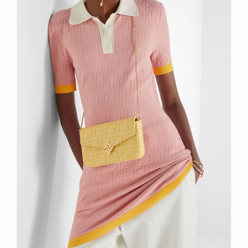 Fendi 女士 FF Diamonds 鏈條錢包均碼碼18cm*3cm*11cm-4