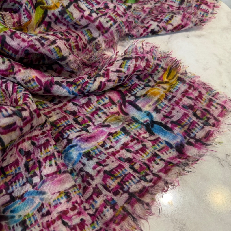 Chanel 彩色暈染克什米爾方巾-4