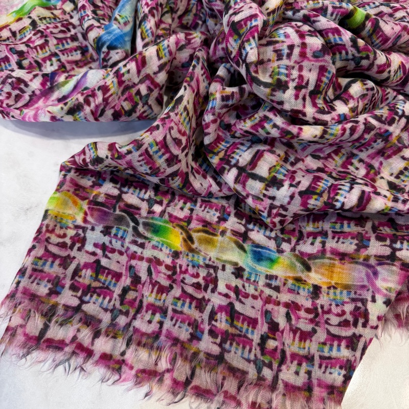 Chanel 彩色暈染克什米爾方巾-5