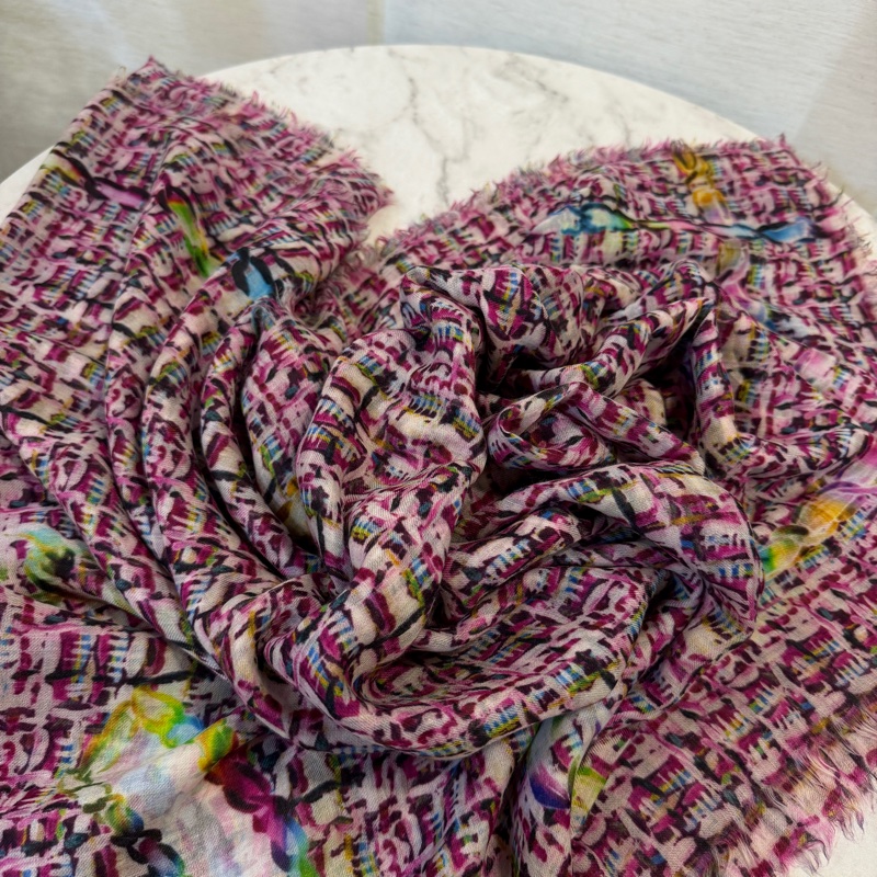 Chanel 彩色暈染克什米爾方巾-6