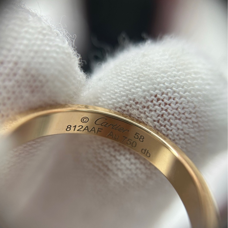 【全套】 Cartier 18K玫瑰金love窄版戒指-5