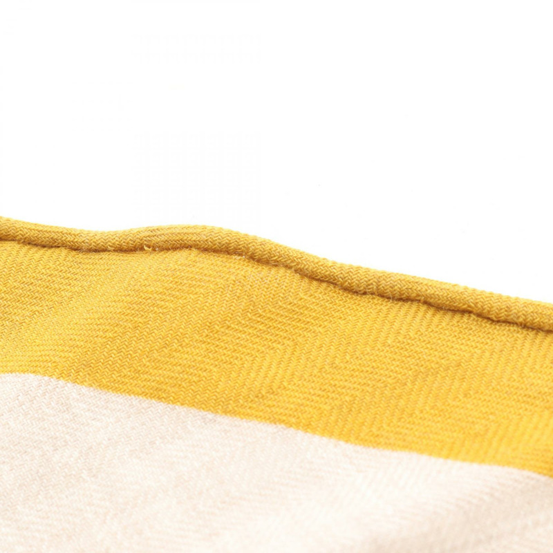 愛馬仕三角 Jean Jungle Love 絲巾披肩圍巾披肩真絲羊絨棕色二手-4