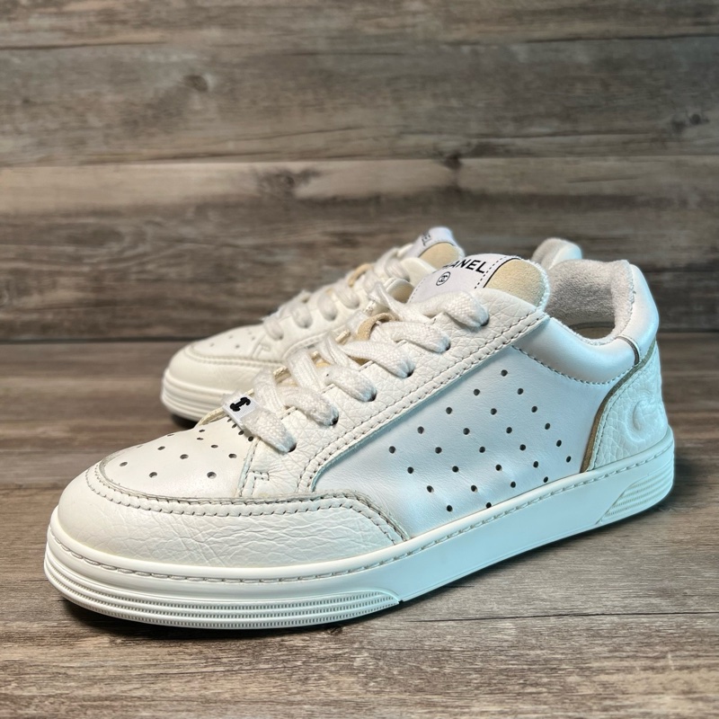 Chanel 香奈兒22P 小白鞋 白色 純白板鞋 37.5碼-0