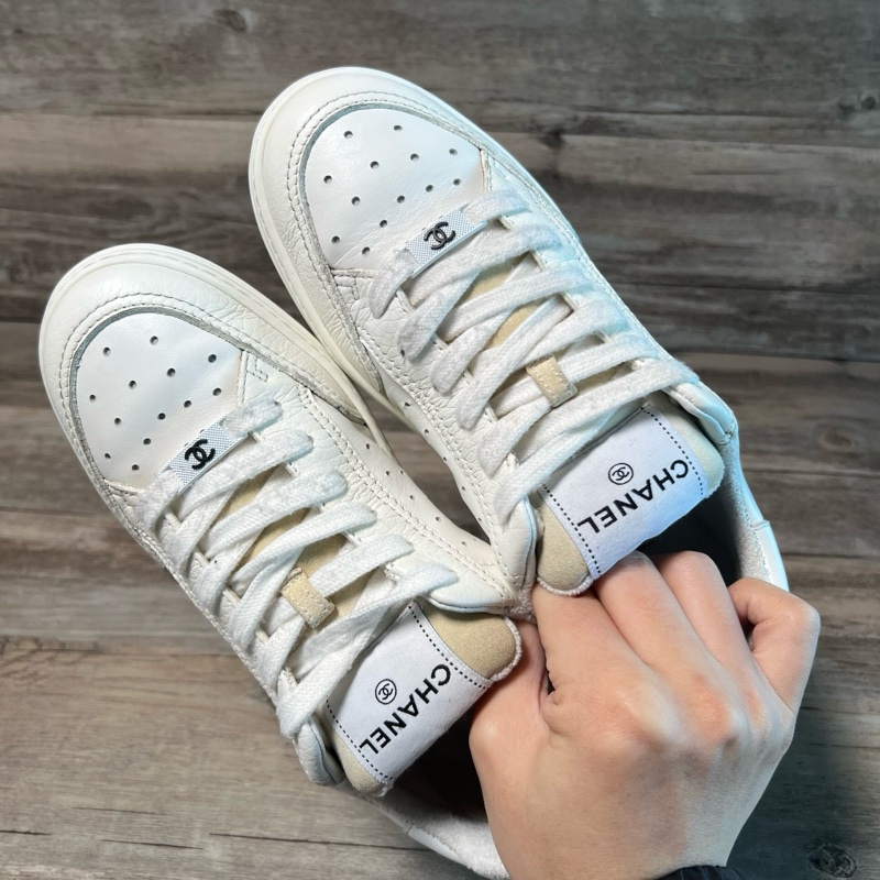 Chanel 香奈兒22P 小白鞋 白色 純白板鞋 37.5碼-4