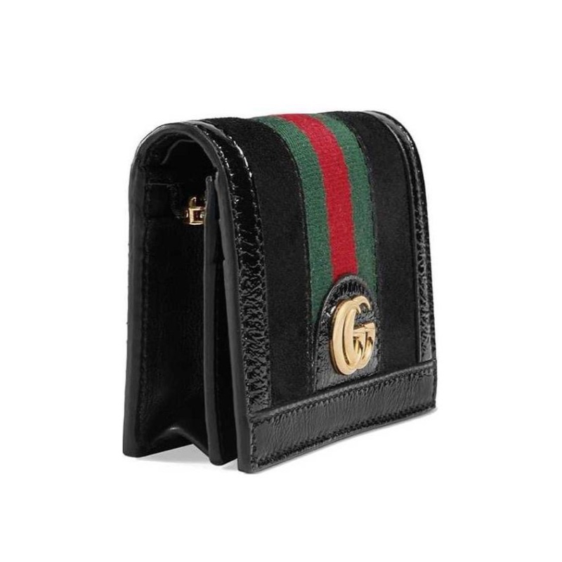 Gucci 女士 黑色Ophidia卡包均碼碼長：11cm、寬：3cm、高：8.5cm-1
