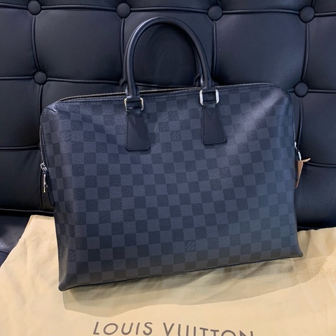 99新 LV棋盘格手提包 有肩带 长 37 x 宽 6 x 高 26 cm