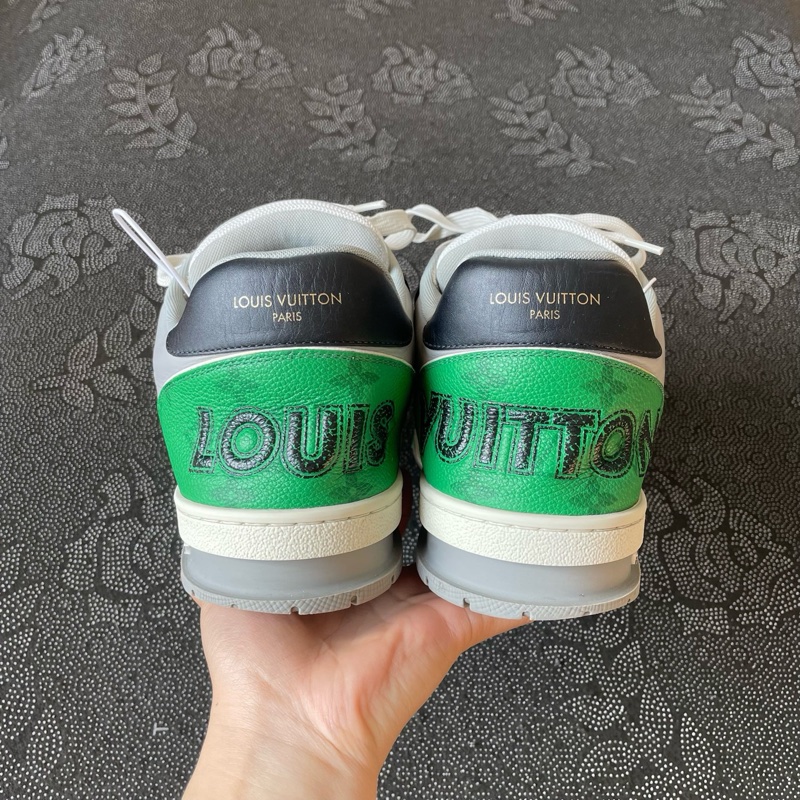 Louis Vuitton路易威登 trainer黑綠魔術貼43碼-2
