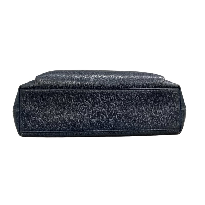 CHANEL 香奈兒 金球托特包 荔枝牛皮 深藍色 金釦-5