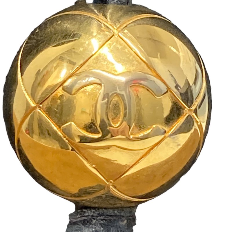 CHANEL 香奈兒 金球托特包 荔枝牛皮 深藍色 金釦-14