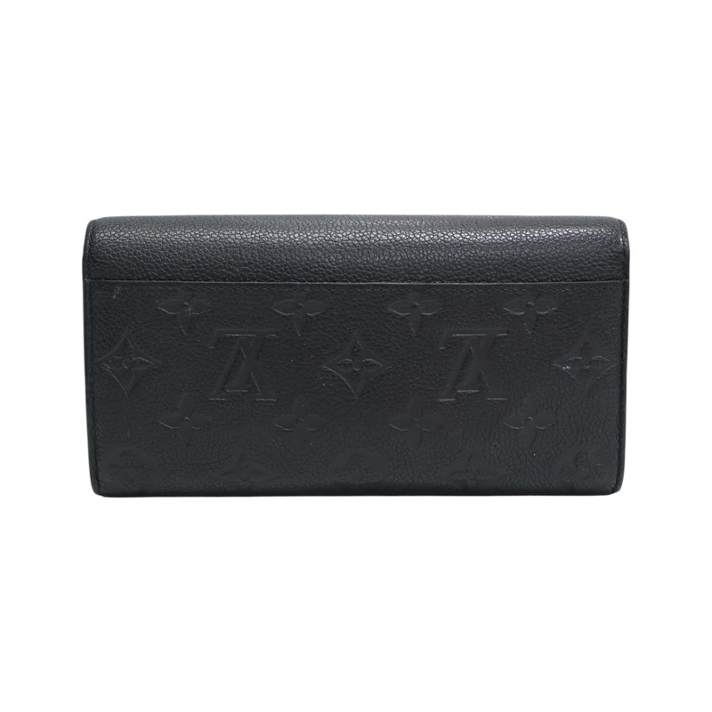 黑色 牛皮 Sarah 扣式 長夾 M61182 【LOUIS VUITTON LV 路易威登】 M61182-1