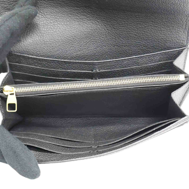 黑色 牛皮 Sarah 扣式 長夾 M61182 【LOUIS VUITTON LV 路易威登】 M61182-4