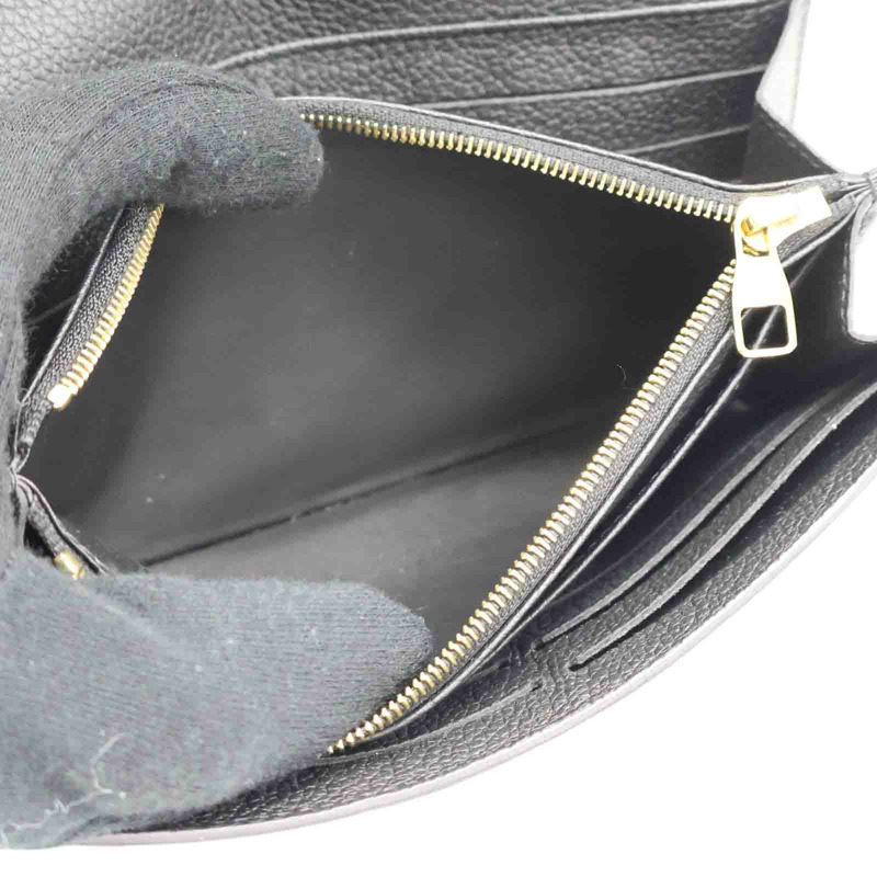 黑色 牛皮 Sarah 扣式 長夾 M61182 【LOUIS VUITTON LV 路易威登】 M61182-6