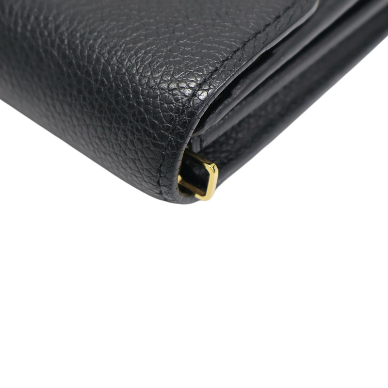 黑色 牛皮 Sarah 扣式 長夾 M61182 【LOUIS VUITTON LV 路易威登】 M61182-12