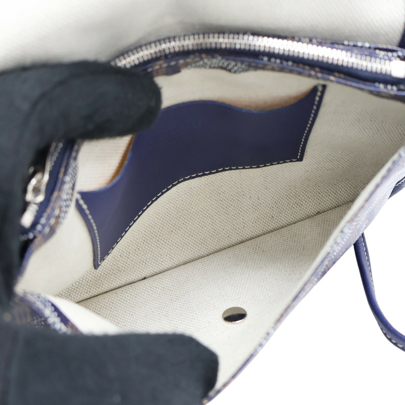 藍色 Goyardine帆布 PLUMET 肩背包【GOYARD 高雅德】-4