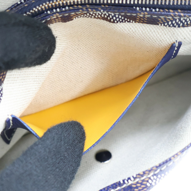 藍色 Goyardine帆布 PLUMET 肩背包【GOYARD 高雅德】-5