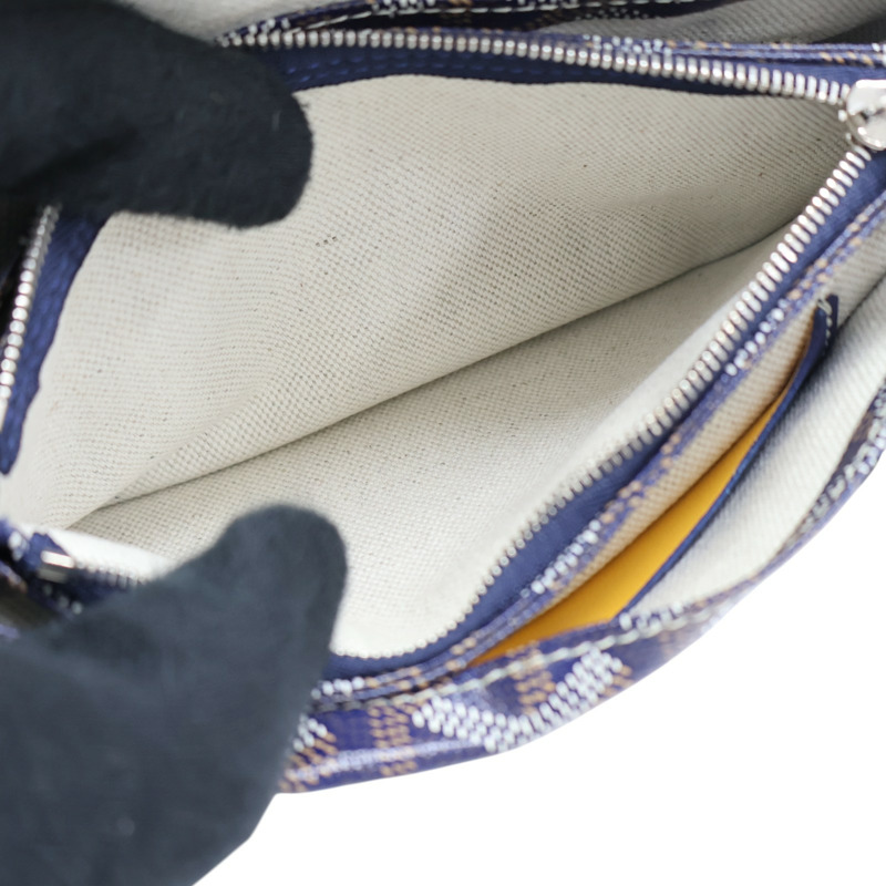 藍色 Goyardine帆布 PLUMET 肩背包【GOYARD 高雅德】-6