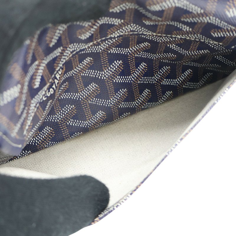 藍色 Goyardine帆布 PLUMET 肩背包【GOYARD 高雅德】-9