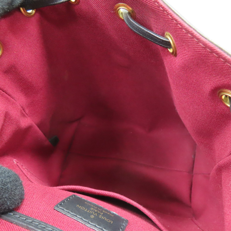 棕色 原花帆布 黑色牛皮 Montsouris BB 後背包【LOUIS VUITTON LV 路易威登】 M45516-4