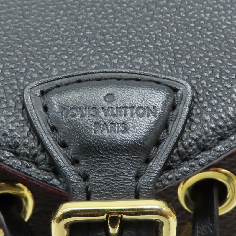 棕色 原花帆布 黑色牛皮 Montsouris BB 後背包【LOUIS VUITTON LV 路易威登】 M45516-6