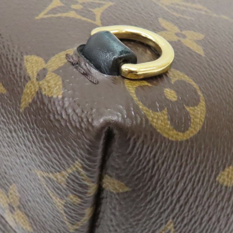 棕色 原花帆布 黑色牛皮 Montsouris BB 後背包【LOUIS VUITTON LV 路易威登】 M45516-13