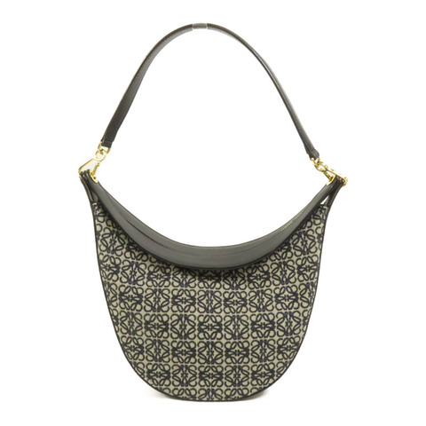 LOEWE 帆布Luna Bag金扣肩背袋