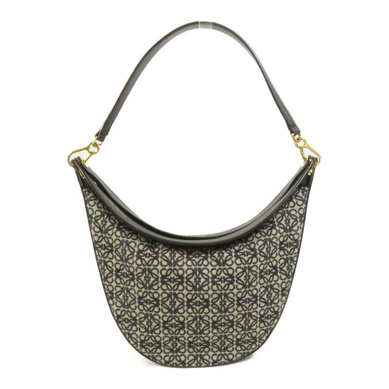 LOEWE 帆布Luna Bag金扣肩背袋-1